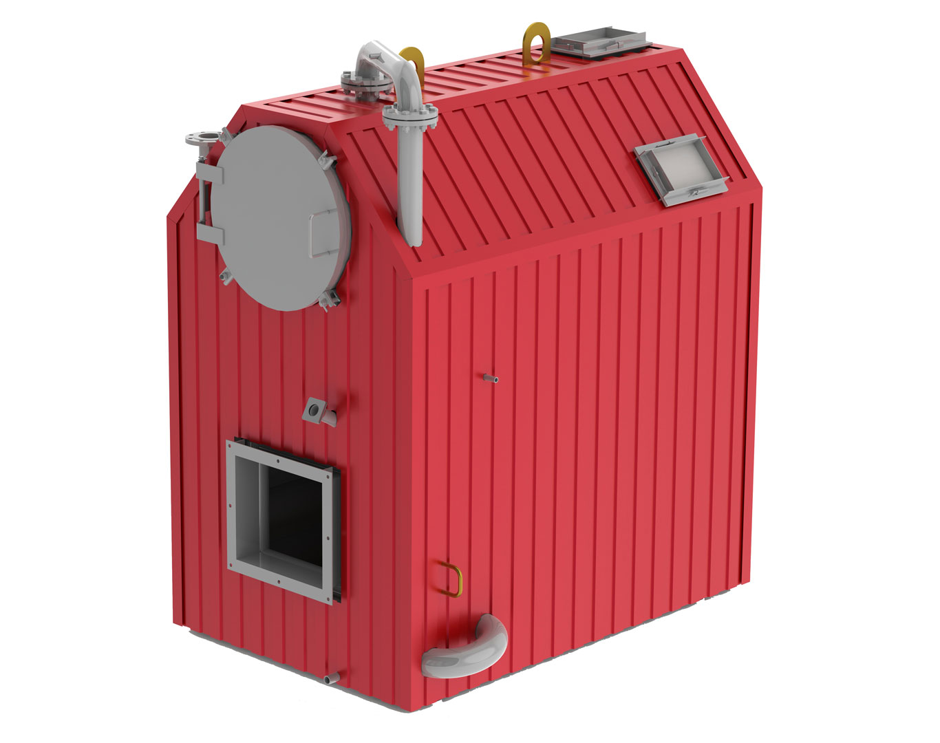 Котёл водогрейный водотрубно-дымогарный в легкой обмуровке на стальной раме ARCUS FUMO-630 ГМ (КВа-0,63 ГМ) 